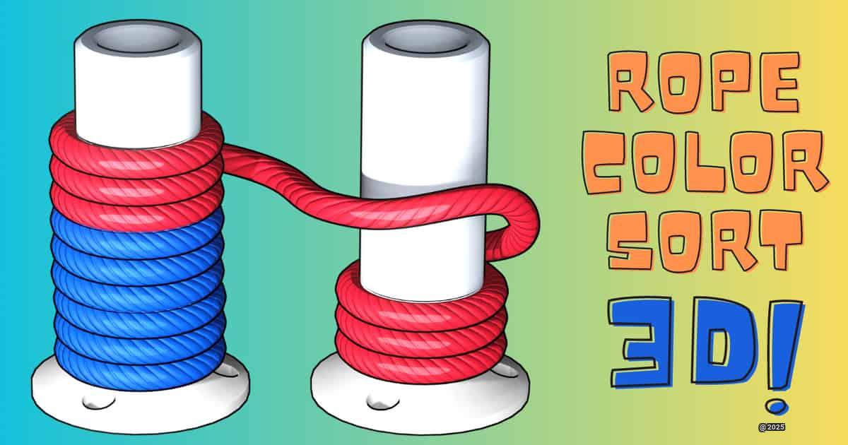 Rope Color Sort 3D - Unwind and Challenge Your Mind with Colorful Sorting Fun!